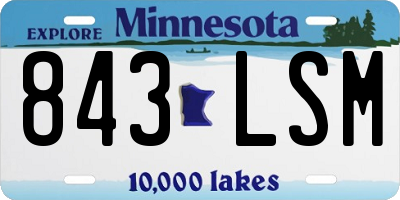 MN license plate 843LSM