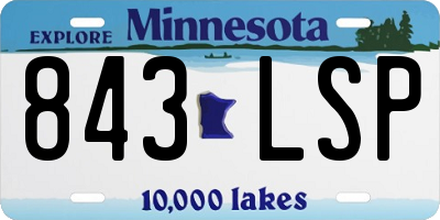 MN license plate 843LSP