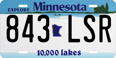 MN license plate 843LSR