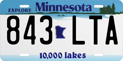 MN license plate 843LTA