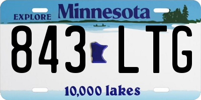 MN license plate 843LTG