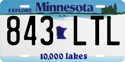 MN license plate 843LTL