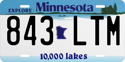 MN license plate 843LTM