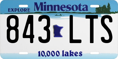 MN license plate 843LTS