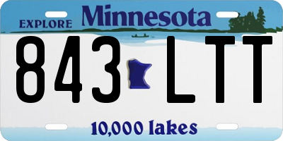 MN license plate 843LTT