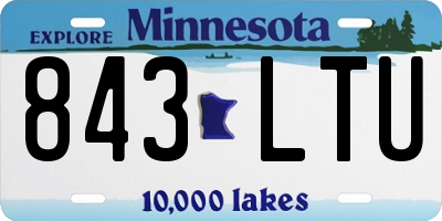MN license plate 843LTU