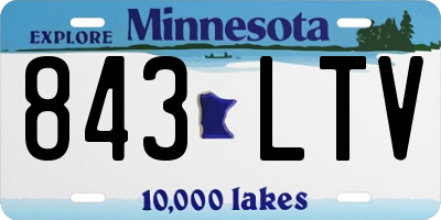 MN license plate 843LTV