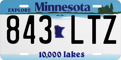 MN license plate 843LTZ