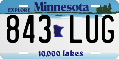 MN license plate 843LUG