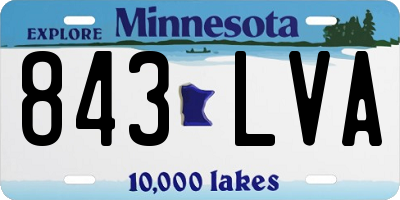 MN license plate 843LVA