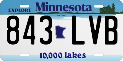 MN license plate 843LVB