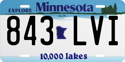 MN license plate 843LVI