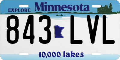 MN license plate 843LVL