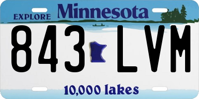 MN license plate 843LVM