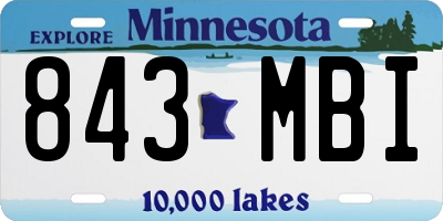 MN license plate 843MBI