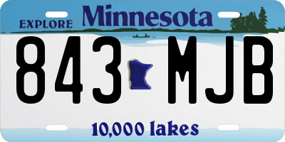 MN license plate 843MJB
