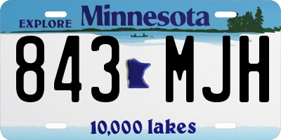 MN license plate 843MJH