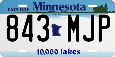 MN license plate 843MJP