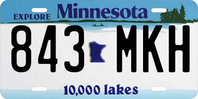 MN license plate 843MKH