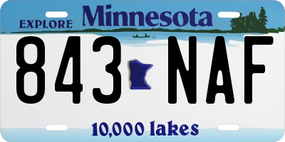 MN license plate 843NAF