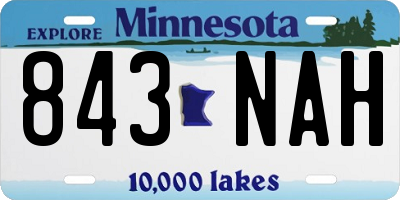 MN license plate 843NAH