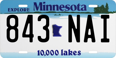 MN license plate 843NAI