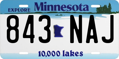 MN license plate 843NAJ