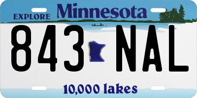 MN license plate 843NAL