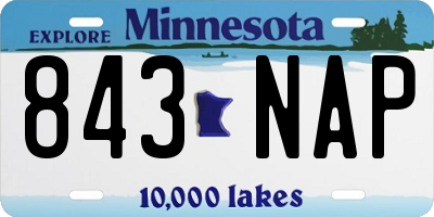 MN license plate 843NAP