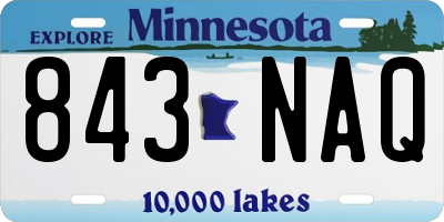 MN license plate 843NAQ
