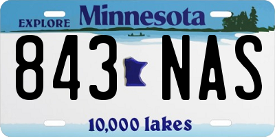 MN license plate 843NAS
