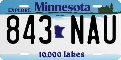 MN license plate 843NAU
