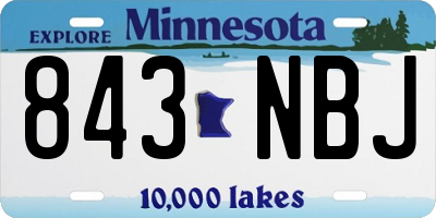 MN license plate 843NBJ