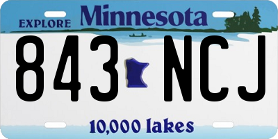 MN license plate 843NCJ