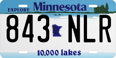MN license plate 843NLR