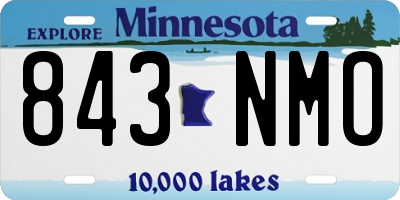 MN license plate 843NMO