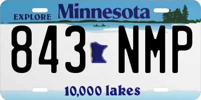 MN license plate 843NMP