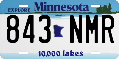MN license plate 843NMR