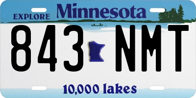 MN license plate 843NMT