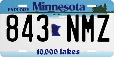 MN license plate 843NMZ