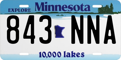 MN license plate 843NNA
