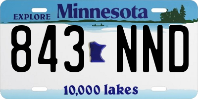 MN license plate 843NND