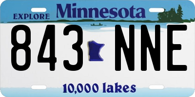 MN license plate 843NNE