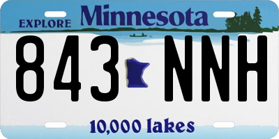 MN license plate 843NNH