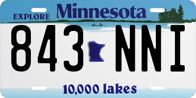 MN license plate 843NNI
