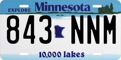 MN license plate 843NNM