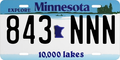 MN license plate 843NNN