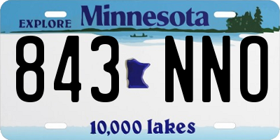 MN license plate 843NNO