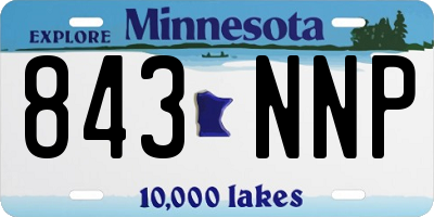 MN license plate 843NNP