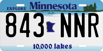 MN license plate 843NNR